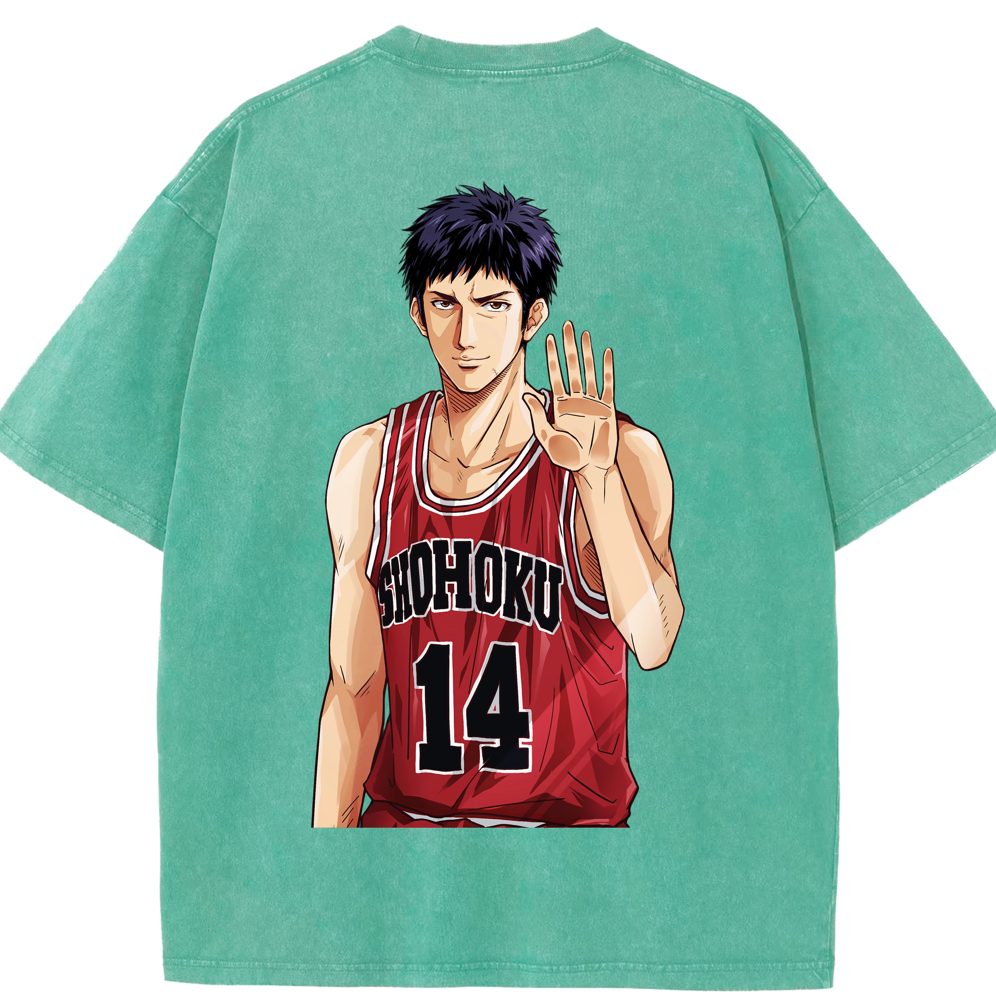 （画像用） SLAM DUNK／スラムダンク 綿100% ヴィンテージ風 半袖Tシャツ（背面プリント）